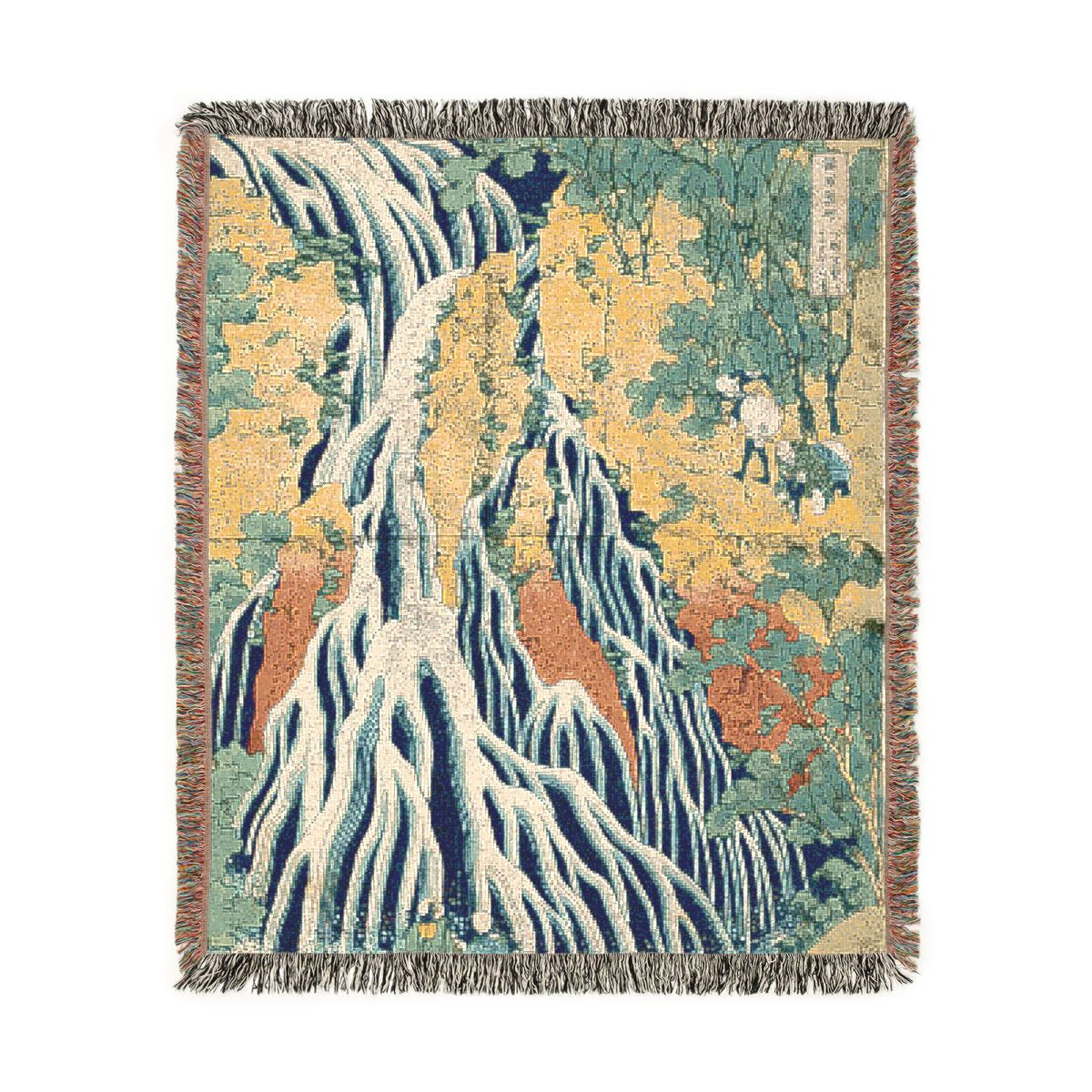 Kirifuri Waterfall at Kurokami Mountain in Shimotsuke 下野黒髪山の霧降滝 — Woven Blanket