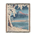Woven Blanket — Mt Fuji After Snow at Tagonoura Bay — 富士の雪渓(田子の浦