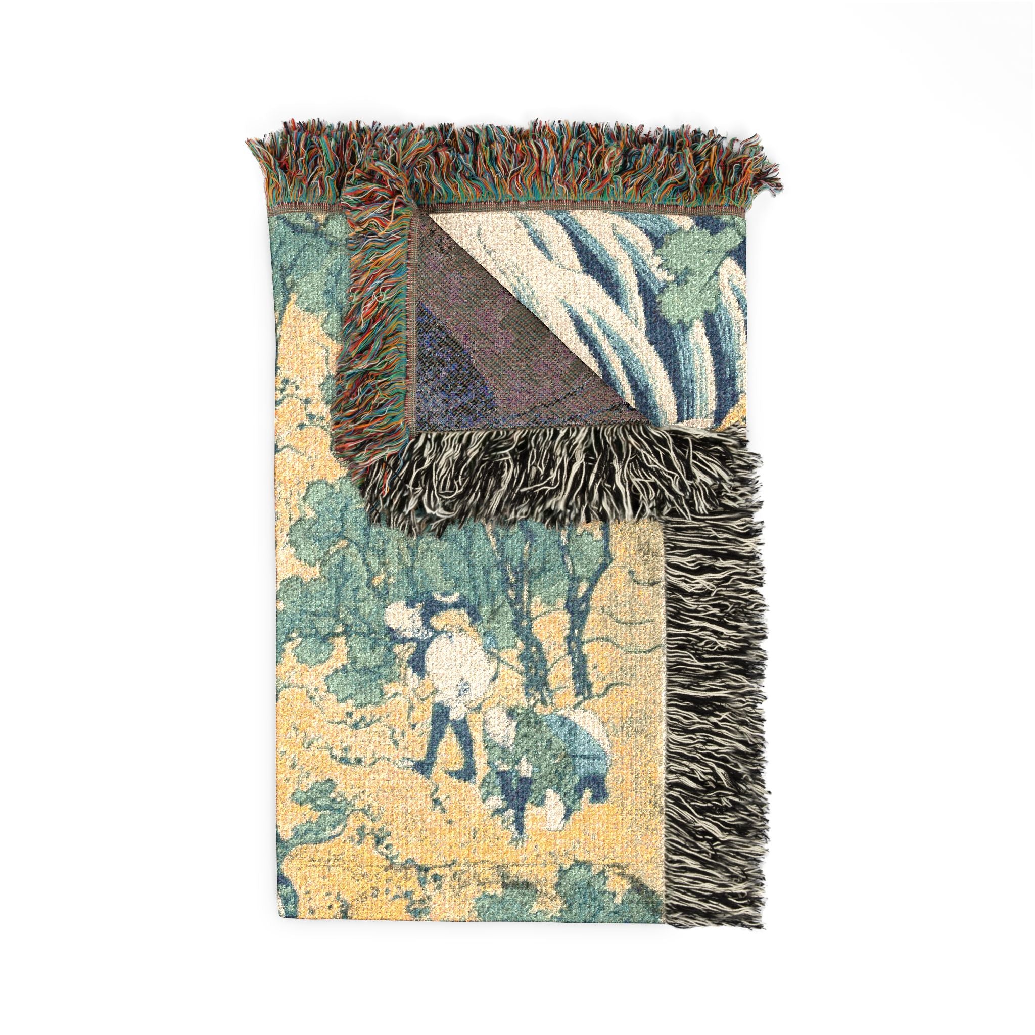 Kirifuri Waterfall at Kurokami Mountain in Shimotsuke 下野黒髪山の霧降滝 — Woven Blanket