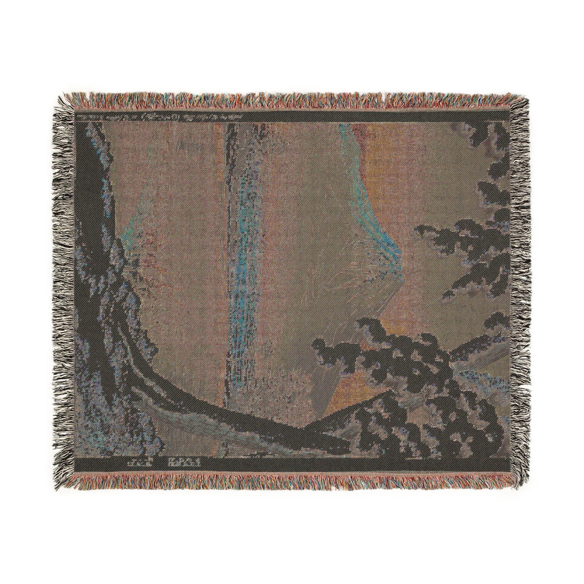 Woven Blanket — Mt Fuji After Snow at Tagonoura Bay — 富士の雪渓(田子の浦